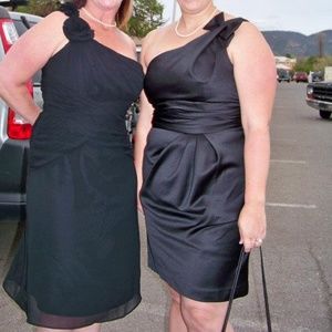 Black One Shoulder David's Bridal Dress